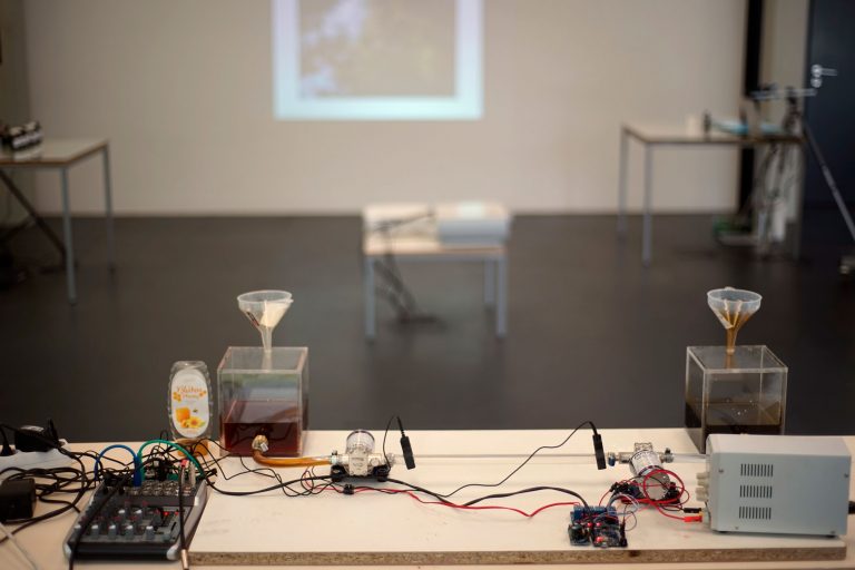 Ausstellungsansicht: Crude Oil Experiments, Kunstraum Lakeside 2021
