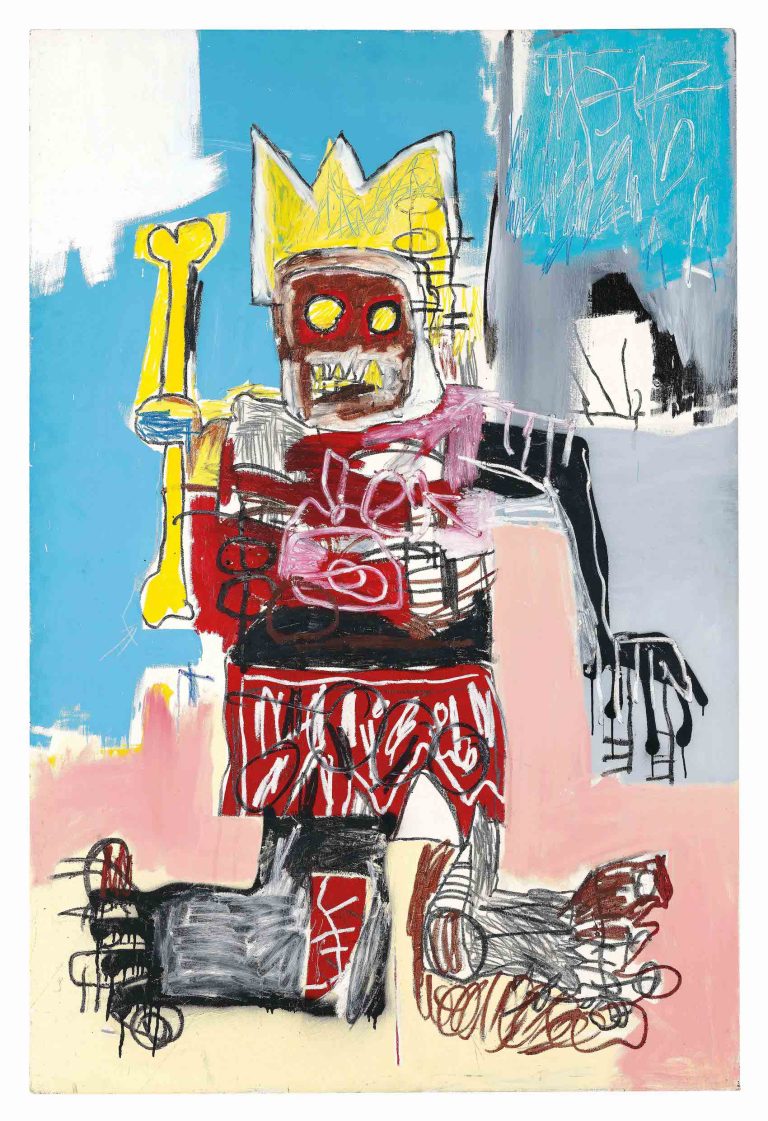 Jean-Michel Basquiat
Untitled, 1982
Acryl, Ölkreide und Sprühfarbe auf Holz
182,8 x 121,9 cmPrivate Collection – courtesy of HomeArt, Hong Kong,
Photo: Private Collection – courtesy of HomeArt, Hong Kong
© Estate of Jean-Michel Basquiat. Licensed by Artestar, New York