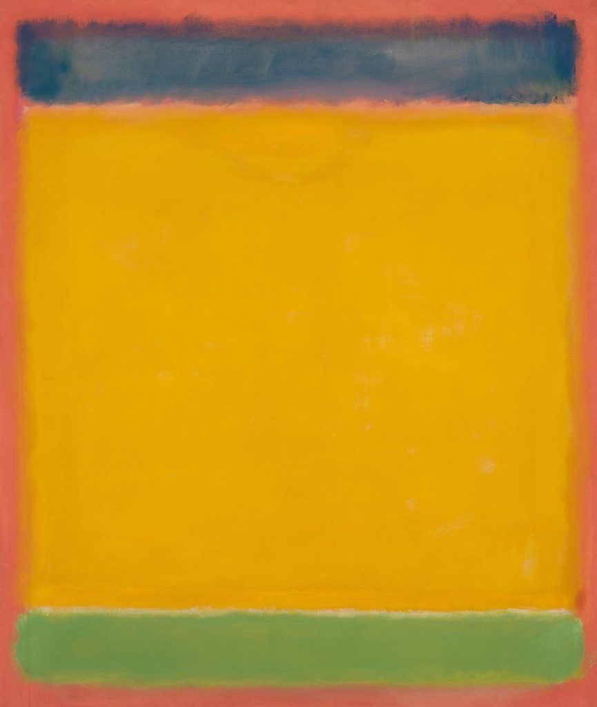 Mark Rothko. Untitled (Blue, Yellow, Green on Red), 1954. © 2022. Digital image Whitney Museum of American Art / Licensed by Scala © Kate Rothko Prizel & Christopher Rothko/Bildrecht 2022