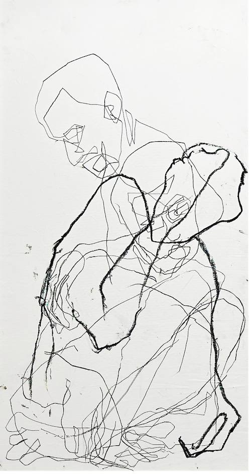 Philipp Muerling | Purpur_b, 2022 | Zeichnung auf Leinwand | 85 x 190 cm | © Bildrecht, Wien 2024