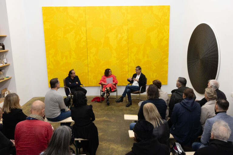 Educational programme at the foundation: As part of VIENNA ART WEEK 2023, the Nitsch Foundation hosted an artist talk with the artists Ekrem Yalcindag and Peter Kogler.