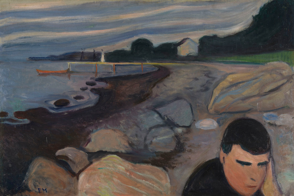 Credit: Edvard Munch , Melancholie, 1892 © Nasjonalmuseet for kunst, arkitektur og design, The Fine Art Collections, Oslo