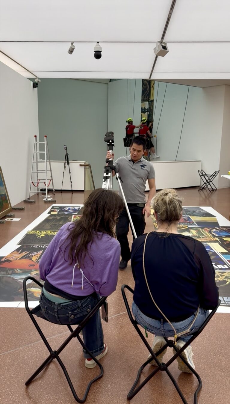 Ausstellungsaufbau im Museum