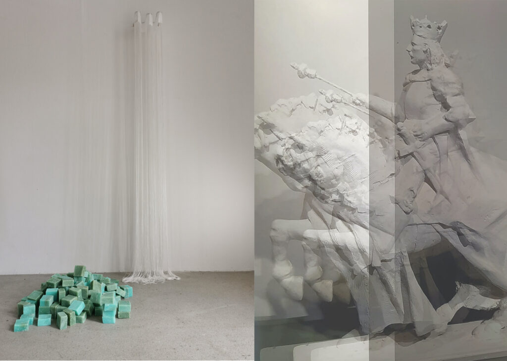 flat1_artspace, Links: Karin Maria Pfeifer. Rechts: Sula Zimmerberger