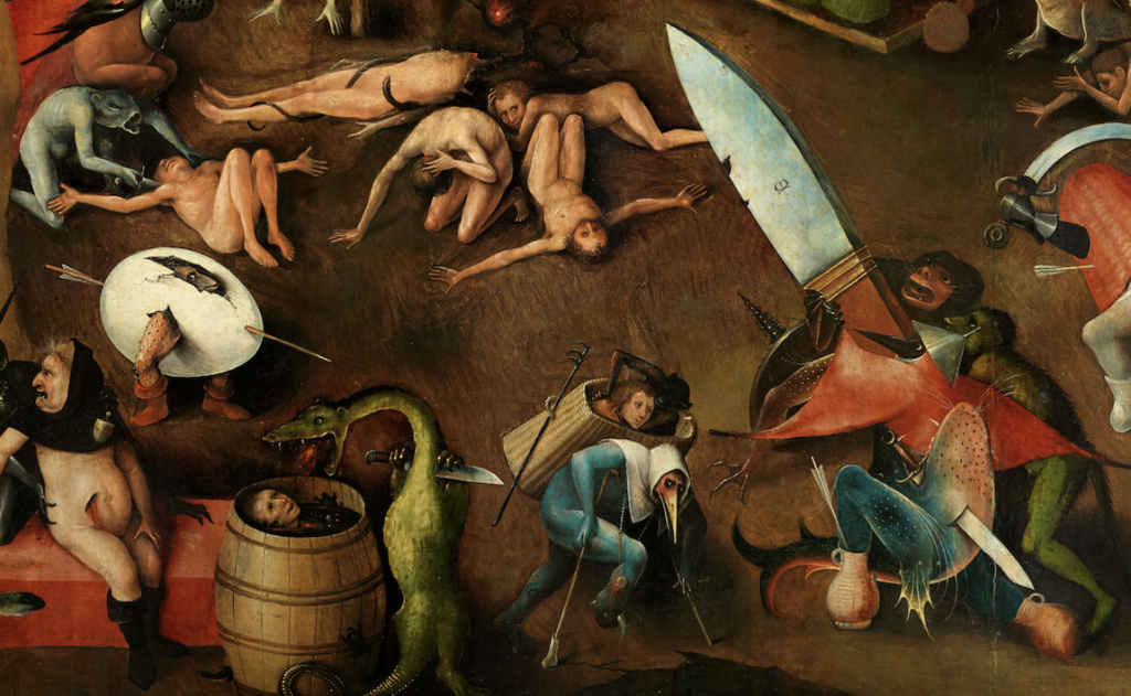 Hieronymus Bosch, Weltgerichts-Triptychon (Detail). Credit: Gemäldegalerie der Akademie der bildenden Künste Wien.